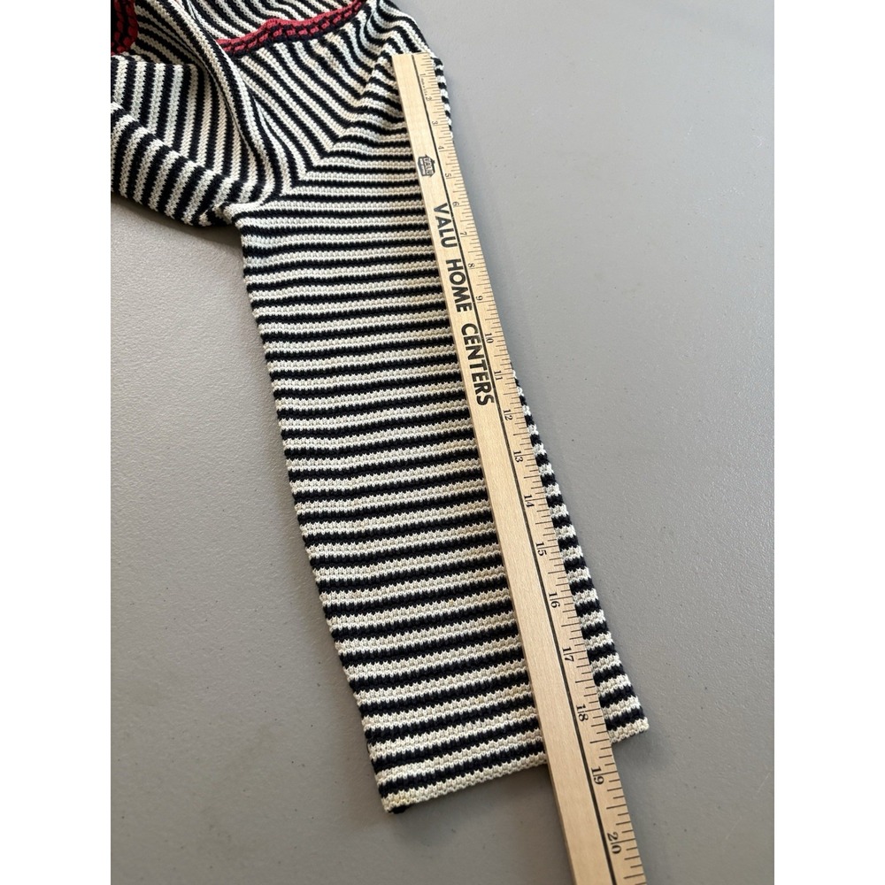 Tory Burch Sweater Women's Size S/P Striped V-neck Pullover 3/4 Sleeve Cotton - Picture 5 of 13